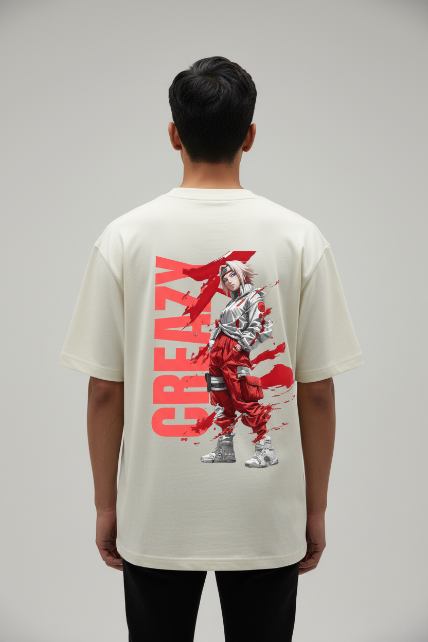 Creazy Over Sized  Cotton T Shirt