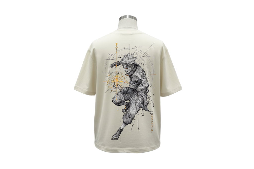 Naruto Printed  Over Sized  Cotton T Shirt