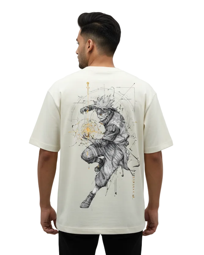 Naruto Printed  Over Sized  Cotton T Shirt
