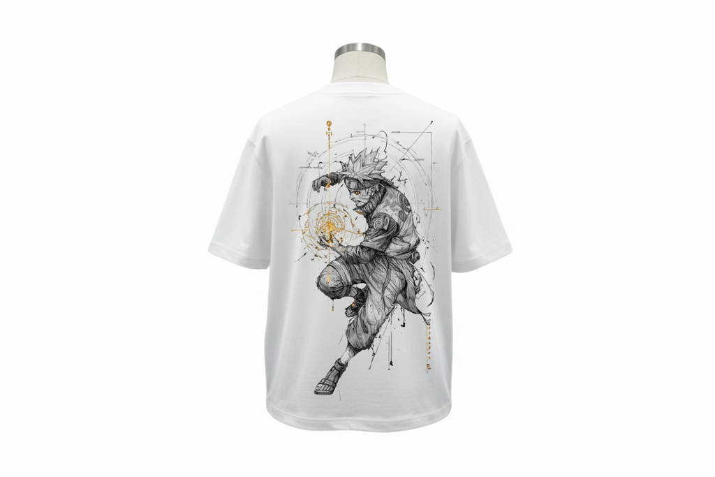 Naruto Printed  Over Sized  Cotton T Shirt