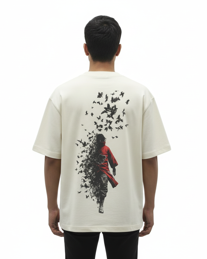 Itachi Printed  Over Sized  Cotton T Shirt