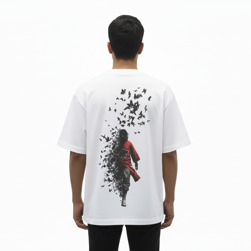 Itachi Printed  Over Sized  Cotton T Shirt